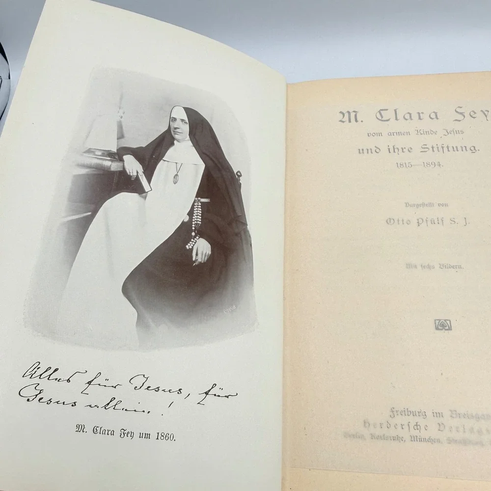 M Clara Fey vom armen Kinde Jesus Otto Pfülf German Antique Biography Hardcover